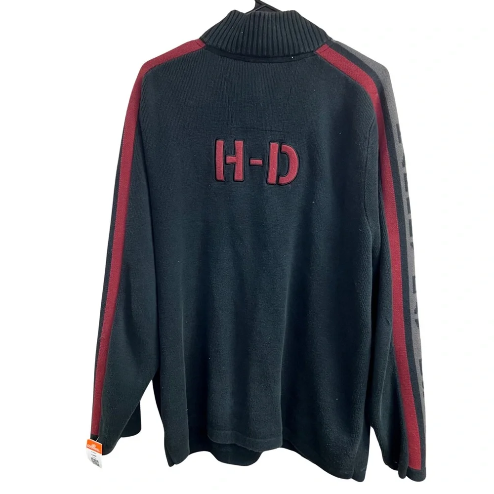 Harley Davidson Quarter Zip Sweater Size XL - Picture 2 of 8
